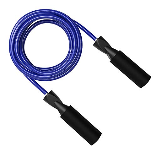 Speed Jump Rope Doppellager- Diagramm 8MM PVC Springseil Länge einstellbar for Aerobic oder Fitness-Studio Ausbildung Übung Fettverbrennung (Farbe : Blue Black, Size : 3m) von JTRHD