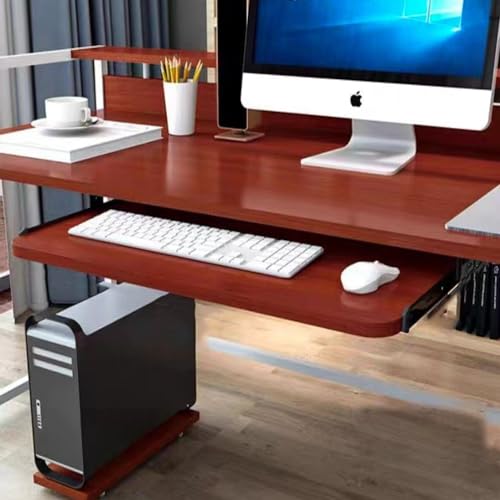 JTSMJQIE Ausziehbare Tastatur-Halterung, Erweiterungsablage unter dem Schreibtisch, Tastaturschublade mit Mausplattform, ausziehbar, Holz, Computertastatur, Orga von JTSMJQIE