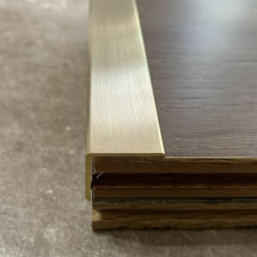 Türschwellenstreifen aus Messing, Übergangsstreifen für flache Böden, Türen, Lückenabdeckung für Vinyl, Laminat, Fliesen, Holz, Innen- und Außenbereich, Treppenkantenschutz Türschwellenstreifen aus Messing, Übergangsstreifen für flache Böden, Türen, Lückenabdeckung für Vinyl, Laminat, Fliesen, Holz, Innen- und Außenbereich, Treppenkantenschutz von JTSMJQIE