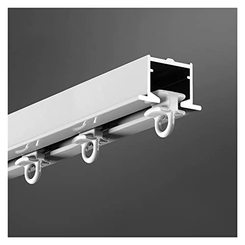 JTSMJQIE Versteckte Aluminium-Vorhangschiene, Deckenhalterung, integrierte Raumteiler-Gleitschiene, kommerzielle Metall-versenkte Trennwandstange von JTSMJQIE
