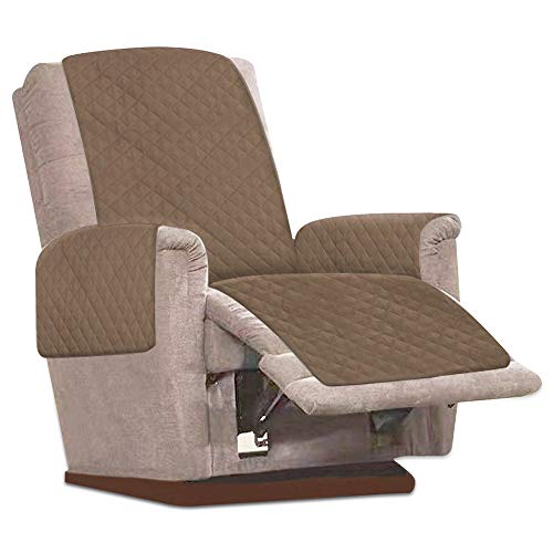 JTWEB Sesselschoner Sesselauflage Relax mit rutschfest, 1 Sitzer Sesselschutz Sofaüberwurf mit 2.5 cm Breiten verstellbaren Trägern (Kamel) von JTWEB