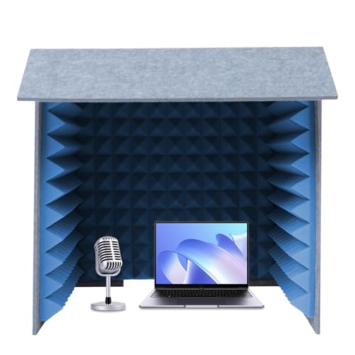 JTWWDM Home Isolation Shield, Tragbare Desktop-Vocal-Box, Recording Shield-Mikrofonkabine, Audio-Akustik-Geräuschisolator-Plattform für Podcasts in Heimstudios,Blau,23.6in JTWWDM Home Isolation Shield, Tragbare Desktop-Vocal-Box, Recording Shield-Mikrofonkabine, Audio-Akustik-Geräuschisolator-Plattform für Podcasts in Heimstudios,Blau,23.6in von JTWWDM