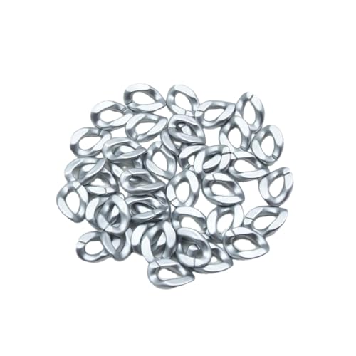 JTZYM 23mm x 17mm 100/200pcs Matt Gold Silber Acryl Verbindungsringe Acryl Gliederstecker Kunststoffglieder Kettenglieder für Schmuck Schmuck Telefonkette JTZYM 23mm x 17mm 100/200pcs Matt Gold Silber Acryl Verbindungsringe Acryl Gliederstecker Kunststoffglieder Kettenglieder für Schmuck Schmuck Telefonkette von JTZYM
