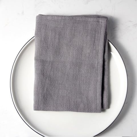 JTZYM 8/10/20 Stück 40 x 29 cm, gebrochenes Weiß, waschbare Stoff-Hochzeitsservietten, weiche, saugfähige rustikale dekorative Servietten für Partys und den täglichen Gebrauch von JTZYM