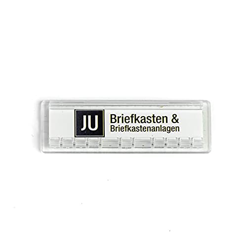 JU Namensschild 67 x 22 mm 21-255 (100 Stück) von JU Metallwarenfabrik