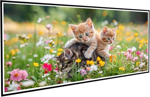 Diamond Painting Anlage Diamant Painting Bilder Katze Diamond Paintings Erwachsene Groß XXL 30x60cm Diamonds Paintings Kinder DIY Mosaikherstellung Bastelset für Halloween Deko Wohnzimmer J2-477 von JUAIYOON
