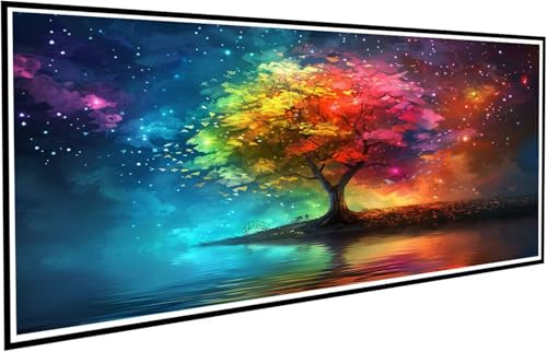 Diamond Painting Baum Diamant Painting Bilder Bunt Diamond Paintings Erwachsene Groß XXL 50x100cm Diamonds Paintings Anfänger DIY Mosaikherstellung Bastelset für Halloween Deko Wohnzimmer J2-431 von JUAIYOON