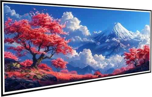 Diamond Painting Berg Diamant Painting Bilder Wolken Diamond Paintings Erwachsene Groß XXL 100x200cm Diamonds Paintings Kinder DIY Mosaikherstellung Bastelset für Halloween Deko Wohnzimmer J2-407 von JUAIYOON