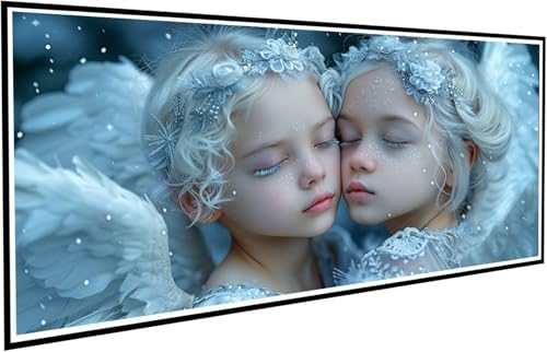 Diamond Painting Engel Diamant Painting Bilder Mädchen Diamond Paintings Erwachsene Groß XXL 100x200cm Diamonds Paintings Kinder DIY Mosaikherstellung Bastelset für Halloween Deko Wohnzimmer J2-479 von JUAIYOON