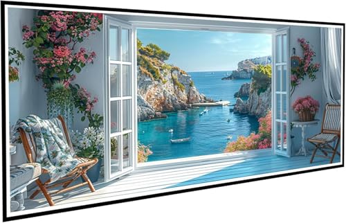 Diamond Painting Erwachsene Groß XXL 100x200cm, 5D Diamant Painting Bilder Diamond Paintings Kinder Fenster, DIY Diamant Kunst Malerei Kreuzstich Stickerei Basteln Mädchen, Zimmer Deko Geschenk J2-458 von JUAIYOON
