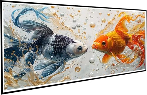 Diamond Painting Erwachsene Groß XXL 30x60cm, 5D Diamant Painting Bilder Diamond Paintings Kinder Fisch, DIY Diamant Kunst Malerei Kreuzstich Stickerei Basteln Mädchen, Zimmer Deko Geschenk J2-470 von JUAIYOON