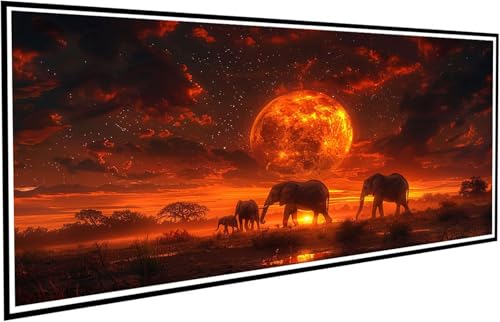 Diamond Painting Erwachsene Groß XXL 40x80cm, 5D Diamant Painting Bilder Diamond Paintings Kinder Sonnenuntergang, DIY Diamant Kunst Malerei Kreuzstich Stickerei Basteln Mädchen, Zimmer Deko J2-464 von JUAIYOON