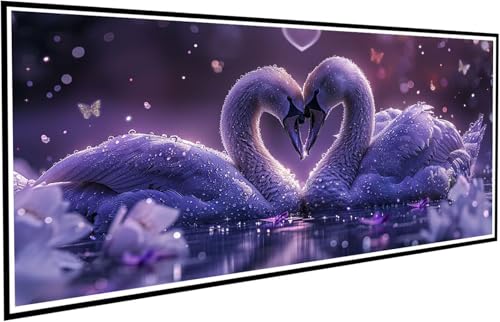 Diamond Painting Erwachsene Groß XXL 45x90cm, 5D Diamant Painting Bilder Diamond Paintings Kinder Schwan, DIY Diamant Kunst Malerei Kreuzstich Stickerei Basteln Mädchen, Zimmer Deko Geschenk J2-488 von JUAIYOON