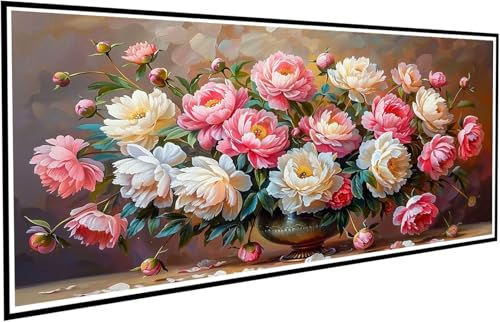 Diamond Painting Erwachsene Groß XXL 50x100cm,5D Diamant Painting Bilder Diamond Paintings Kinder Pfingstrose,DIY Diamant Kunst Malerei Kreuzstich Stickerei Basteln Mädchen,Zimmer Deko Geschenk J2-426 von JUAIYOON