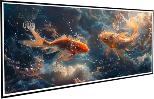 Diamond Painting Erwachsene Groß XXL 60x120cm, 5D Diamant Painting Bilder Diamond Paintings Kinder Koi, DIY Diamant Kunst Malerei Kreuzstich Stickerei Basteln Mädchen, Zimmer Deko Geschenk J2-484 von JUAIYOON