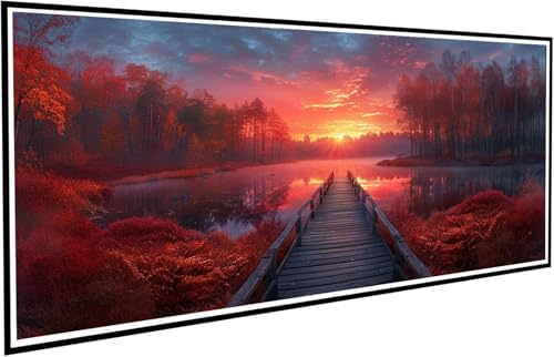 Diamond Painting Erwachsene Groß XXL 80x160cm, 5D Diamant Painting Bilder Diamond Paintings Kinder Wald, DIY Diamant Kunst Malerei Kreuzstich Stickerei Basteln Mädchen, Zimmer Deko Geschenk J2-422 von JUAIYOON