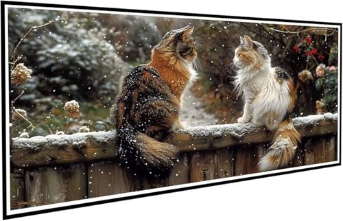 Diamond Painting Erwachsene Groß XXL 90x200cm, 5D Diamant Painting Bilder Diamond Paintings Kinder Katze, DIY Diamant Kunst Malerei Kreuzstich Stickerei Basteln Mädchen, Zimmer Deko Geschenk J2-472 von JUAIYOON