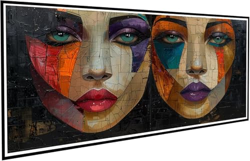 Diamond Painting Frau Diamant Painting Bilder Bunt Diamond Paintings Erwachsene Groß XXL 100x200cm Diamonds Paintings Kinder DIY Mosaikherstellung Bastelset für Halloween Deko Wohnzimmer J2-495 von JUAIYOON