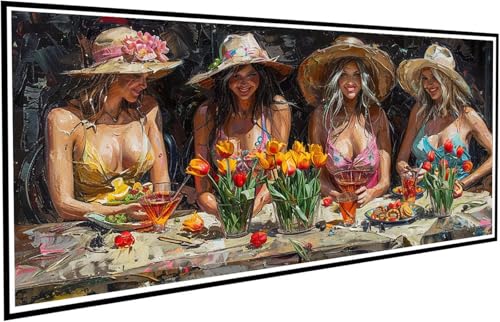 Diamond Painting Frau Diamant Painting Bilder Tulpe Diamond Paintings Erwachsene Groß XXL 80x160cm Diamonds Paintings Kinder DIY Mosaikherstellung Bastelset für Halloween Deko Wohnzimmer J2-401 von JUAIYOON