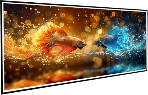 Diamond Painting Koi Diamant Painting Bilder Glühwürmchen Diamond Paintings Erwachsene Groß XXL 80x160cm Diamonds Paintings Kinder DIY Mosaikherstellung Bastelset für Halloween Deko Wohnzimmer J2-473 von JUAIYOON