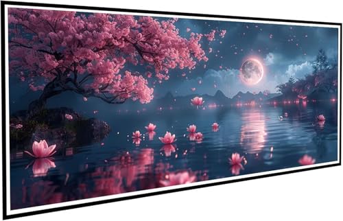 Diamond Painting Mond Diamant Painting Bilder Kirschblüten Diamond Paintings Erwachsene Groß XXL 30x60cm Diamonds Paintings Kinder DIY Mosaikherstellung Bastelset für Halloween Deko Wohnzimmer J2-555 Diamond Painting Mond Diamant Painting Bilder Kirschblüten Diamond Paintings Erwachsene Groß XXL 30x60cm Diamonds Paintings Kinder DIY Mosaikherstellung Bastelset für Halloween Deko Wohnzimmer J2-555 von JUAIYOON