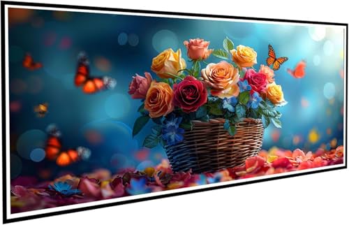Diamond Painting Schmetterling Diamant Painting Bilder Anlage Diamond Paintings Erwachsene Groß XXL 100x200cm Diamonds Paintings Kinder DIY Mosaikherstellung Bastelset für Deko Wohnzimmer J2-571 von JUAIYOON