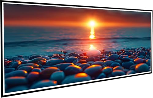 Diamond Painting Stein Diamant Painting Bilder Sonnenaufgang Diamond Paintings Erwachsene Groß XXL 50x100cm Diamonds Paintings Anfänger DIY Mosaikherstellung Bastelset für Deko Wohnzimmer J2-445 von JUAIYOON