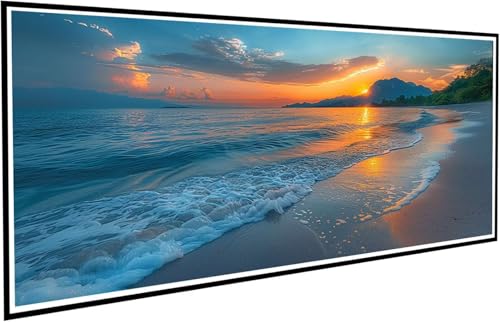Diamond Painting Strand Diamant Painting Bilder Sonnenuntergang Diamond Paintings Erwachsene Groß XXL 80x160cm Diamonds Paintings Kinder DIY Mosaikherstellung Bastelset für Deko Wohnzimmer J2-447 von JUAIYOON