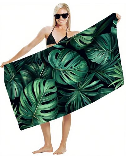 Mikrofaser Handtuch 100x180cm Strandtuch, Schnelltrocknend Stranddecke Sandfrei, Saugfähig, mit Gummiband & Wasserdichter Beutel Kordelzug, Badehandtuch für Pool Reise Gym Yoga, Strand Zubehör Y2-380 Mikrofaser Handtuch 100x180cm Strandtuch, Schnelltrocknend Stranddecke Sandfrei, Saugfähig, mit Gummiband & Wasserdichter Beutel Kordelzug, Badehandtuch für Pool Reise Gym Yoga, Strand Zubehör Y2-380 von JUAIYOON