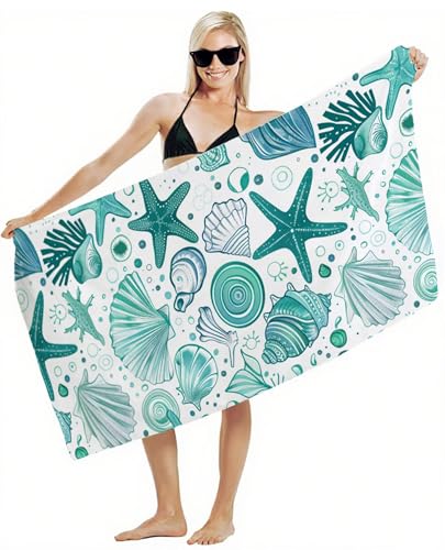 Mikrofaser Handtuch 220x100cm Strandtuch, Schnelltrocknend Stranddecke Sandfrei, Saugfähig, mit Gummiband & Wasserdichter Beutel Kordelzug, Badehandtuch für Pool Reise Gym Yoga, Strand Zubehör Y2-400 Mikrofaser Handtuch 220x100cm Strandtuch, Schnelltrocknend Stranddecke Sandfrei, Saugfähig, mit Gummiband & Wasserdichter Beutel Kordelzug, Badehandtuch für Pool Reise Gym Yoga, Strand Zubehör Y2-400 von JUAIYOON