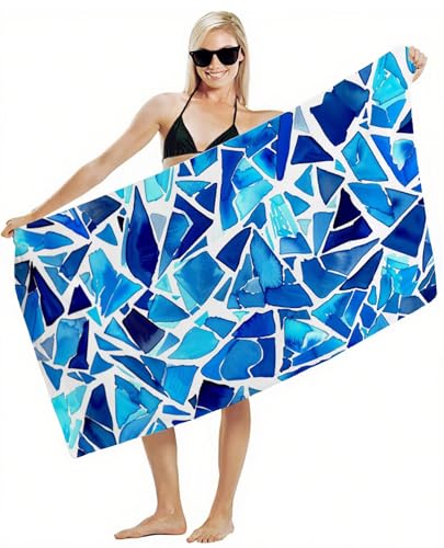 Mikrofaser Handtuch 70x140cm Strandtuch, Schnelltrocknend Stranddecke Sandfrei, Saugfähig, mit Gummiband & Wasserdichter Beutel Kordelzug, Badehandtuch für Pool Reise Gym Yoga, Strand Zubehör Y2-406 Mikrofaser Handtuch 70x140cm Strandtuch, Schnelltrocknend Stranddecke Sandfrei, Saugfähig, mit Gummiband & Wasserdichter Beutel Kordelzug, Badehandtuch für Pool Reise Gym Yoga, Strand Zubehör Y2-406 von JUAIYOON