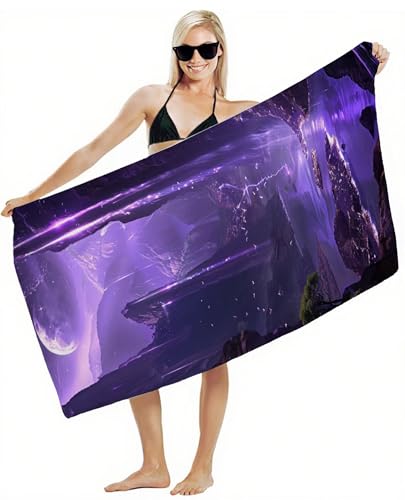 Mikrofaser Handtuch 70x140cm Strandtuch, Schnelltrocknend Stranddecke Sandfrei, Saugfähig, mit Gummiband & Wasserdichter Beutel Kordelzug, Badehandtuch für Pool Reise Gym Yoga, Strand Zubehör Y2-344 Mikrofaser Handtuch 70x140cm Strandtuch, Schnelltrocknend Stranddecke Sandfrei, Saugfähig, mit Gummiband & Wasserdichter Beutel Kordelzug, Badehandtuch für Pool Reise Gym Yoga, Strand Zubehör Y2-344 von JUAIYOON