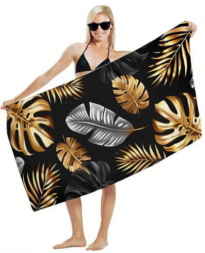 Mikrofaser Handtuch 75x150cm Strandtuch, Schnelltrocknend Stranddecke Sandfrei, Saugfähig, mit Gummiband & Wasserdichter Beutel Kordelzug, Badehandtuch für Pool Reise Gym Yoga, Strand Zubehör Y2-398 Mikrofaser Handtuch 75x150cm Strandtuch, Schnelltrocknend Stranddecke Sandfrei, Saugfähig, mit Gummiband & Wasserdichter Beutel Kordelzug, Badehandtuch für Pool Reise Gym Yoga, Strand Zubehör Y2-398 von JUAIYOON