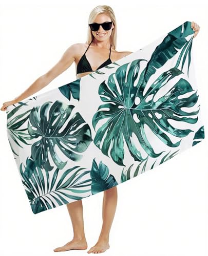 Mikrofaser Handtuch 80x180cm Strandtuch, Schnelltrocknend Stranddecke Sandfrei, Saugfähig, mit Gummiband & Wasserdichter Beutel Kordelzug, Badehandtuch für Pool Reise Gym Yoga, Strand Zubehör Y2-382 Mikrofaser Handtuch 80x180cm Strandtuch, Schnelltrocknend Stranddecke Sandfrei, Saugfähig, mit Gummiband & Wasserdichter Beutel Kordelzug, Badehandtuch für Pool Reise Gym Yoga, Strand Zubehör Y2-382 von JUAIYOON