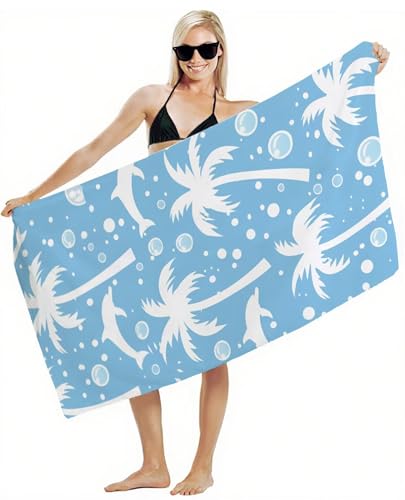 Mikrofaser Handtuch 80x180cm Strandtuch, Schnelltrocknend Stranddecke Sandfrei, Saugfähig, mit Gummiband & Wasserdichter Beutel Kordelzug, Badehandtuch für Pool Reise Gym Yoga, Strand Zubehör Y2-394 Mikrofaser Handtuch 80x180cm Strandtuch, Schnelltrocknend Stranddecke Sandfrei, Saugfähig, mit Gummiband & Wasserdichter Beutel Kordelzug, Badehandtuch für Pool Reise Gym Yoga, Strand Zubehör Y2-394 von JUAIYOON