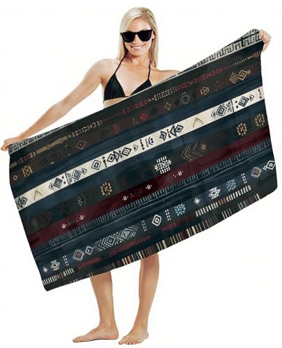 Mikrofaser Handtuch 90x180cm Strandtuch, Schnelltrocknend Stranddecke Sandfrei, Saugfähig, mit Gummiband & Wasserdichter Beutel Kordelzug, Badehandtuch für Pool Reise Gym Yoga, Strand Zubehör Y2-336 Mikrofaser Handtuch 90x180cm Strandtuch, Schnelltrocknend Stranddecke Sandfrei, Saugfähig, mit Gummiband & Wasserdichter Beutel Kordelzug, Badehandtuch für Pool Reise Gym Yoga, Strand Zubehör Y2-336 von JUAIYOON