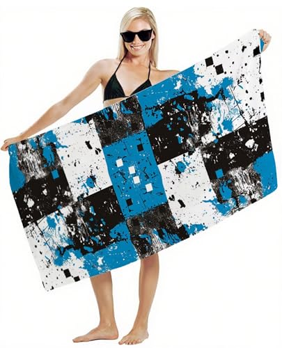 Strandtuch XXL 75x150cm Mikrofaser Handtuch, Schnelltrocknend Sandfrei Leicht mit Gummiband & Druckknöpfen, Kompakt Super Saugfähig, Badetuch für Damen Herren Kinder, Strandurlaub Must Haves Y2-389 Strandtuch XXL 75x150cm Mikrofaser Handtuch, Schnelltrocknend Sandfrei Leicht mit Gummiband & Druckknöpfen, Kompakt Super Saugfähig, Badetuch für Damen Herren Kinder, Strandurlaub Must Haves Y2-389 von JUAIYOON