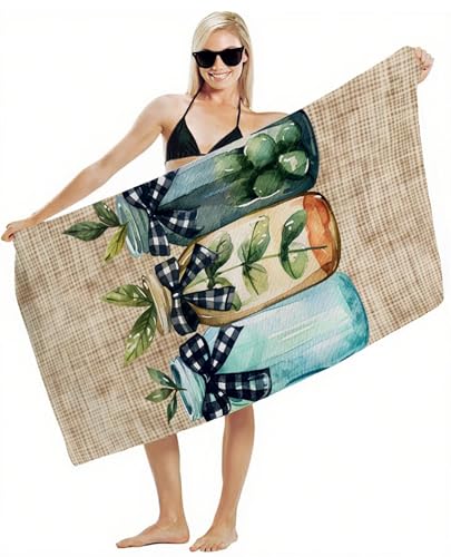 Strandtuch XXL 75x150cm Mikrofaser Handtuch, Schnelltrocknend Sandfrei Leicht mit Gummiband & Druckknöpfen, Kompakt Super Saugfähig, Badetuch für Damen Herren Kinder, Strandurlaub Must Haves Y2-359 Strandtuch XXL 75x150cm Mikrofaser Handtuch, Schnelltrocknend Sandfrei Leicht mit Gummiband & Druckknöpfen, Kompakt Super Saugfähig, Badetuch für Damen Herren Kinder, Strandurlaub Must Haves Y2-359 von JUAIYOON