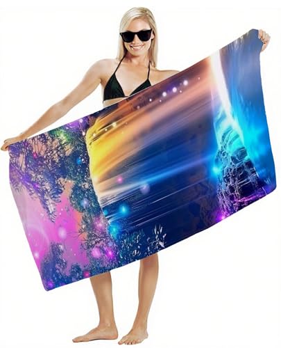 Strandtuch XXL 75x150cm Mikrofaser Handtuch, Schnelltrocknend Sandfrei Leicht mit Gummiband & Druckknöpfen, Kompakt Super Saugfähig, Badetuch für Damen Herren Kinder, Strandurlaub Must Haves Y2-357 Strandtuch XXL 75x150cm Mikrofaser Handtuch, Schnelltrocknend Sandfrei Leicht mit Gummiband & Druckknöpfen, Kompakt Super Saugfähig, Badetuch für Damen Herren Kinder, Strandurlaub Must Haves Y2-357 von JUAIYOON