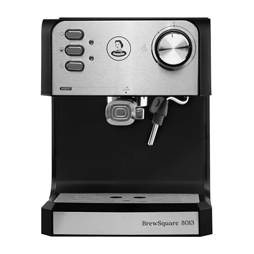 JUANITA Brewsquare Kaffeevollautomat 850W, Kaffeemaschine mit Mahlwerk 20 Bar, Espressomaschine 1.6L, Kaffeevollautomaten mit Doppeltem Auslassarm, Coffee Machine mit Dampfarm, Inklusive Zubehör von JUANITA