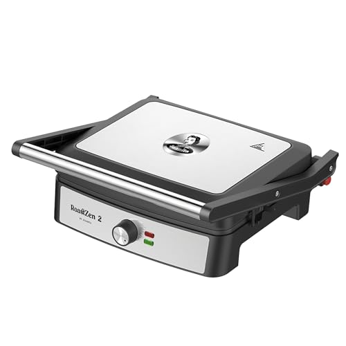 Juanita® RoastZen 2200 W, Ozontale 2 Toaster mit antihaftem Rivestiment, elektrisches Griglia mit automatischem Temperatursensor, Manico a Freddo Tocco, Surriscaldament-Sensor von JUANITA