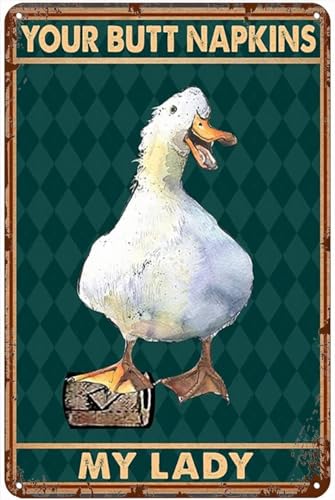 JUANZD Blechschilder Vintage Lustig Antik Metallschild Goose Your Butt Servietten My Lady Blechschild Vintage Dekoration Garage Haus Garten Cafés Küche Wand 20,3 x 30,5 cm JUANZD Blechschilder Vintage Lustig Antik Metallschild Goose Your Butt Servietten My Lady Blechschild Vintage Dekoration Garage Haus Garten Cafés Küche Wand 20,3 x 30,5 cm von JUANZD