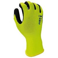 Juba - Eco-Nit FOAM-Handschuh mit hoher Sichtbarkeit am Rücken, Größe 8 – Schwarz/Fluorgelb von JUBA