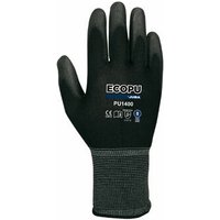 Nylon/pu-öko-pu-handschuh t 10 schwarz - HPU1400/10 von JUBA