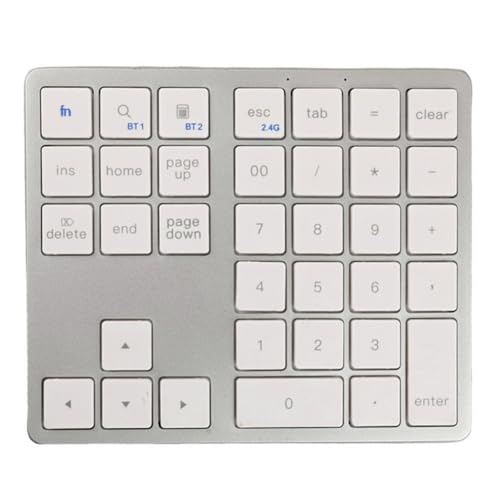 JUCHRZEY 2,4G -Kompatibel Numerische Tastatur USB Aufladbare 35 Tasten Digitale Tastatur Ultradünne Numpad Tastatur for Fenster von JUCHRZEY