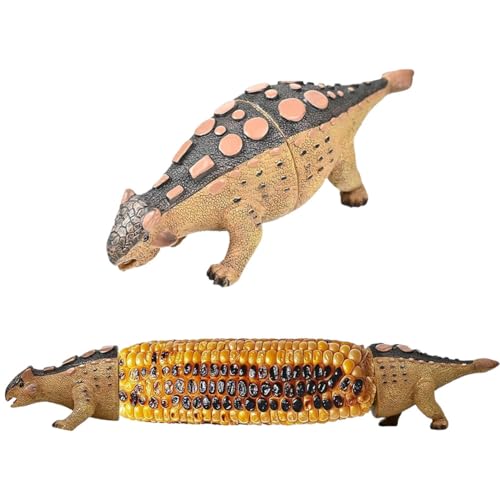 JUCHRZEY Dinosaurier Maiskolbenhalter mit Edelstahlspießen, wiederverwendbare Maishalter for Kinder und Erwachsene, buntes Dino-Design, sicherer Maisgriff und praktisches Küchenaccessoire von JUCHRZEY