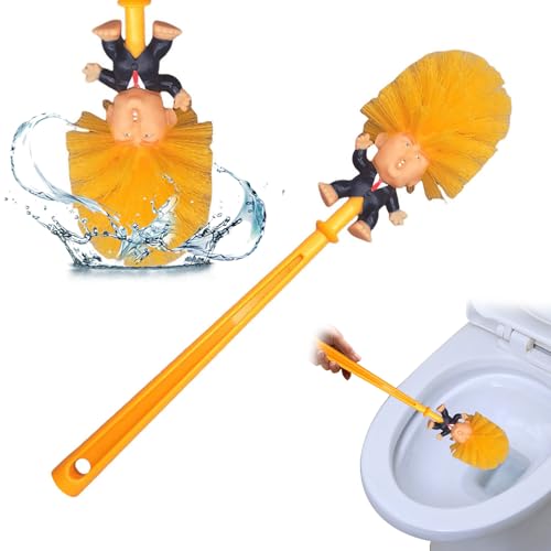 JUCHRZEY Donald Trump Badezimmer-Reinigungsbürste mit Halter, WC-Reinigungsbürste, lustige Toilettenschüsselbürste, Neuheitsgeschenke for die Badezimmerreinigung JUCHRZEY Donald Trump Badezimmer-Reinigungsbürste mit Halter, WC-Reinigungsbürste, lustige Toilettenschüsselbürste, Neuheitsgeschenke for die Badezimmerreinigung von JUCHRZEY