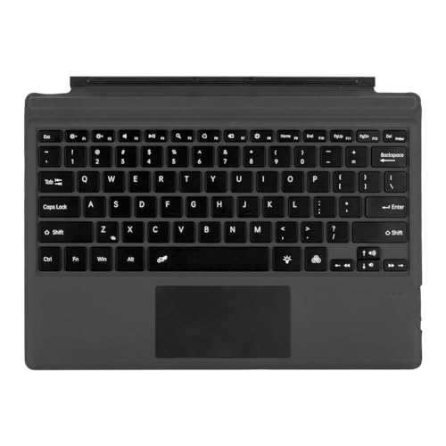 JUCHRZEY Drahtlose Tastatur 5,1 7 Farben LED Hintergrundbeleuchtung Tablet Tastatur Magnetische Wiederaufladbare Multi-Touch Trackpad for Microsoft Surface Pro 3 4 5 6 7 von JUCHRZEY