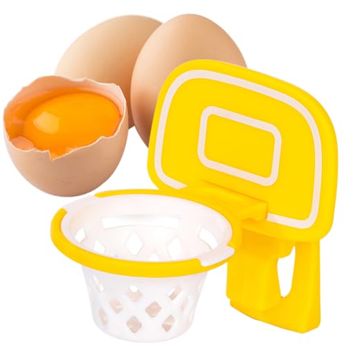 JUCHRZEY Eiertrenner, Eiertrenner in Basketballform, Eiertrenner Lustig, Basketball-Rahmenform, Eigelb-Extraktor for Haushalt, Backen, Kochwerkzeug von JUCHRZEY