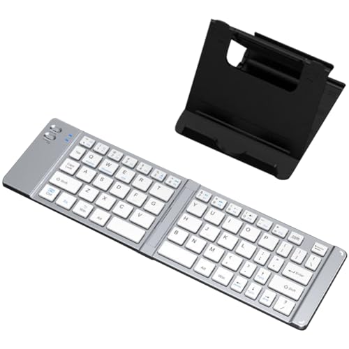 JUCHRZEY Mini-Falttastatur, kabellos, kompatibel, faltbar, kabellose Tastatur, Tablet-Telefonständer, 3 Modi, wiederaufladbar, for IOS/Android, Tablet-Telefon JUCHRZEY Mini-Falttastatur, kabellos, kompatibel, faltbar, kabellose Tastatur, Tablet-Telefonständer, 3 Modi, wiederaufladbar, for IOS/Android, Tablet-Telefon von JUCHRZEY
